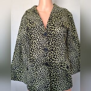 Linea by Louis Dell'Olio Animal Print Jacket Size S